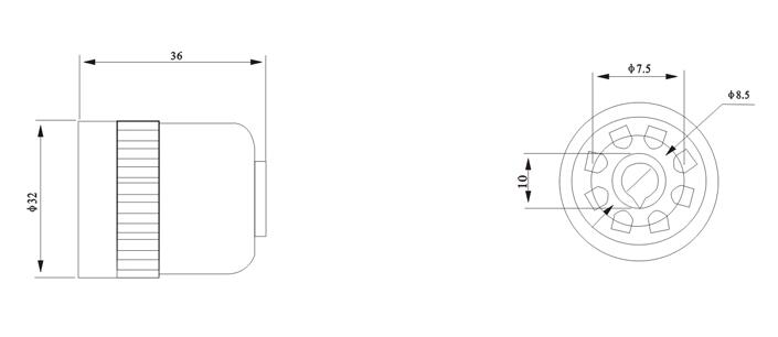 Relay socket US 08 3